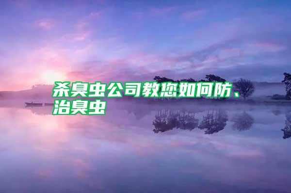 殺臭蟲公司教您如何防、治臭蟲