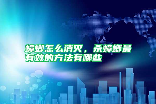 蟑螂怎么消滅，殺蟑螂最有效的方法有哪些