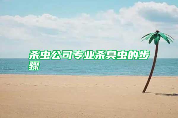 殺蟲公司專業(yè)殺臭蟲的步驟