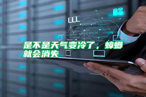 是不是天氣變冷了,蟑螂就會消失
