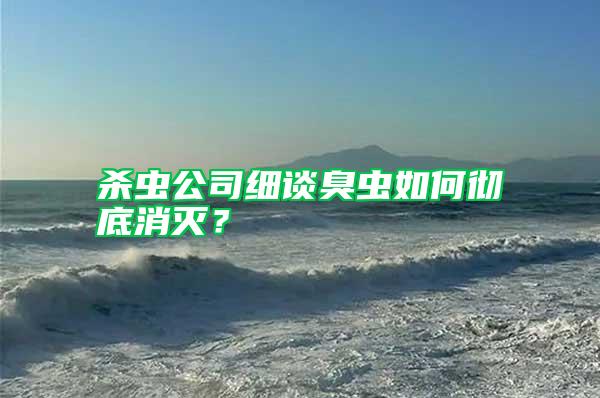殺蟲公司細(xì)談臭蟲如何徹底消滅?