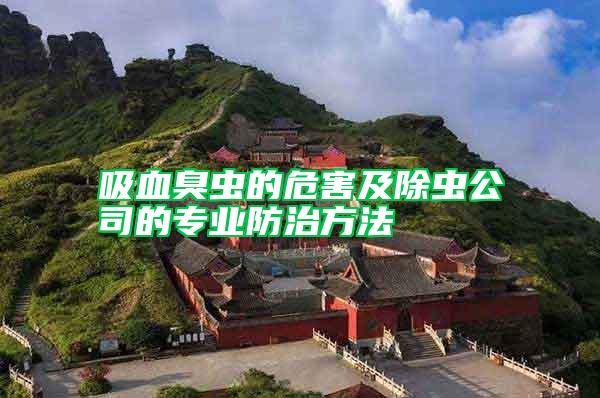 吸血臭蟲的危害及除蟲公司的專業防治方法