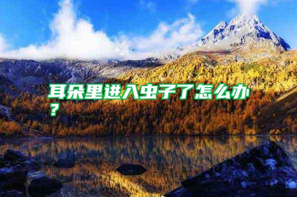 耳朵里進(jìn)入蟲子了怎么辦？