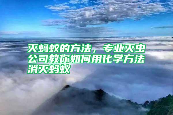 滅螞蟻的方法,專業(yè)滅蟲公司教你如何用化學(xué)方法消滅螞蟻