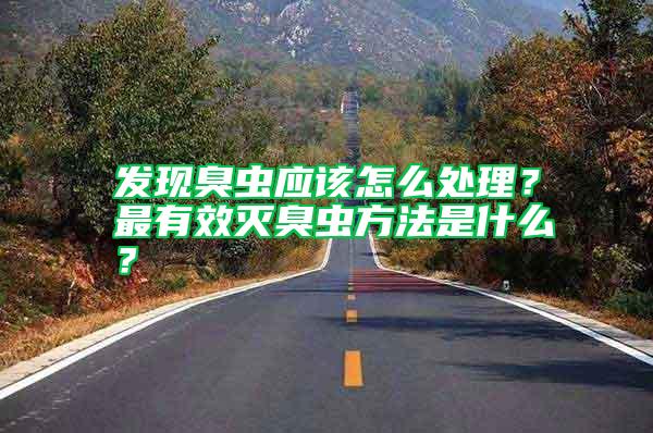 發現臭蟲應該怎么處理?最有效滅臭蟲方法是什么?
