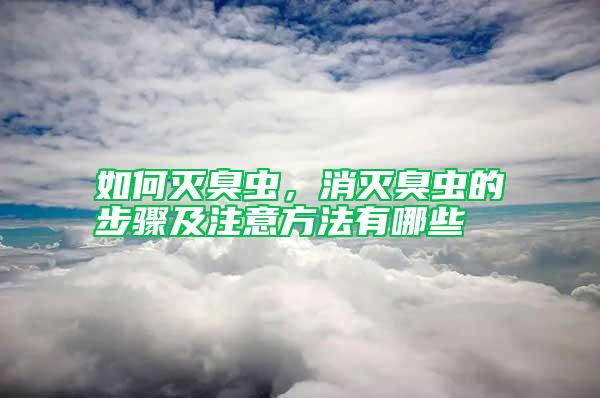 如何滅臭蟲，消滅臭蟲的步驟及注意方法有哪些