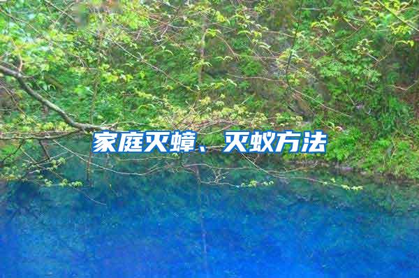 家庭滅蟑、滅蟻方法