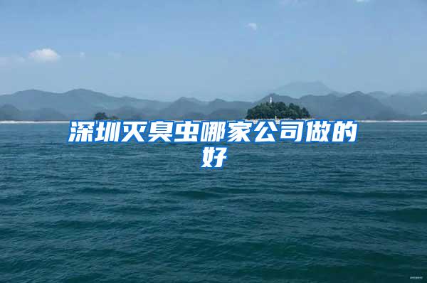 深圳滅臭蟲哪家公司做的好