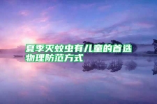 夏季滅蚊蟲(chóng)有兒童的首選物理防范方式